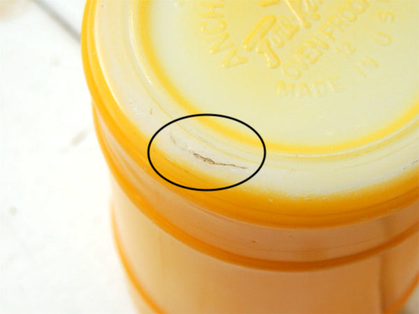 【Fire King】ファイヤーキング・イエロー・バレルマグ・レンジャーマグ・食器 USA