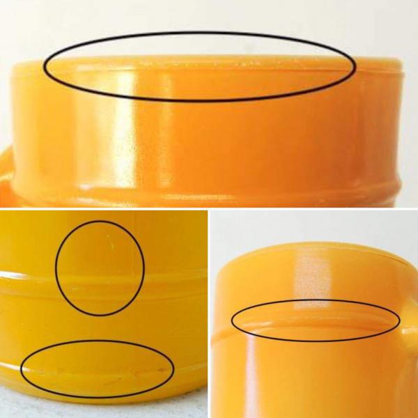 【Fire King】ファイヤーキング・イエロー・バレルマグ・レンジャーマグ・食器 USA