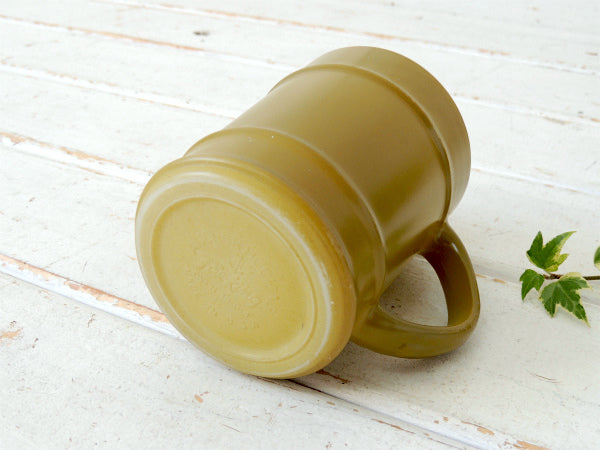 【Fire King】ファイヤーキング・オリーブグリーン・カーキ・緑・バレルマグ・レンジャーマグ