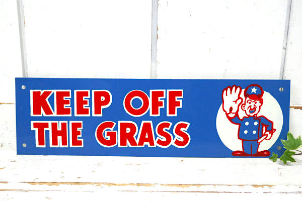 KEEP OFF THE GRASS 芝生 立入禁止 アメリカン ビンテージ サインボード 看板US
