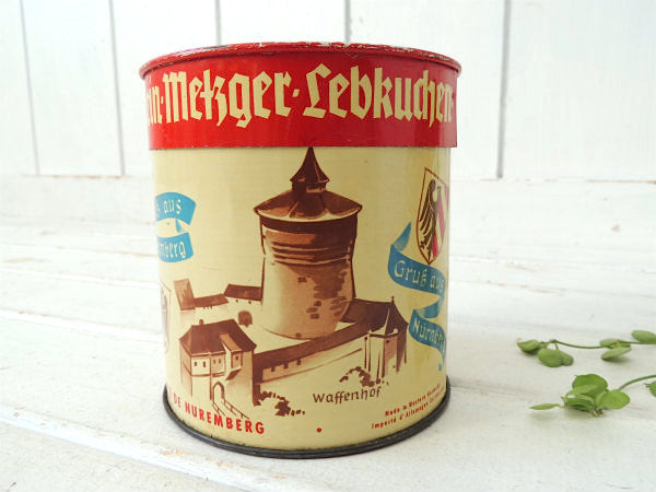 ドイツ製・ニュルンベルク・伝統菓子レープクーヘン・アンティーク・ティン缶/菓子缶