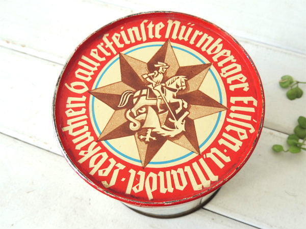 ドイツ製・ニュルンベルク・伝統菓子レープクーヘン・アンティーク・ティン缶/菓子缶