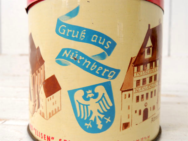 ドイツ製・ニュルンベルク・伝統菓子レープクーヘン・アンティーク・ティン缶/菓子缶