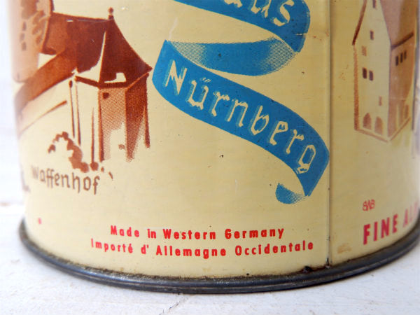 ドイツ製・ニュルンベルク・伝統菓子レープクーヘン・アンティーク・ティン缶/菓子缶