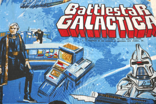 宇宙空母ギャラクティカ SF映画 70's ヴィンテージ USED ピローケース 枕カバー 大判 USA