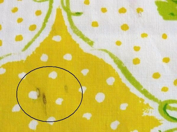 花柄&リボン柄・ヴィンテージ・ユーズドシーツ(フラットタイプ)USA