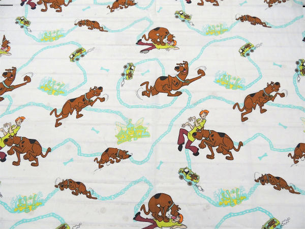 【スクービードゥー&ボロピン】人気アニメ・ユーズドシーツ・キャラクター生地(フラットタイプ)