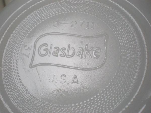 【グラスベイク】Glasbake・ベジタブル柄・ヴィンテージ・スープマグ　USA