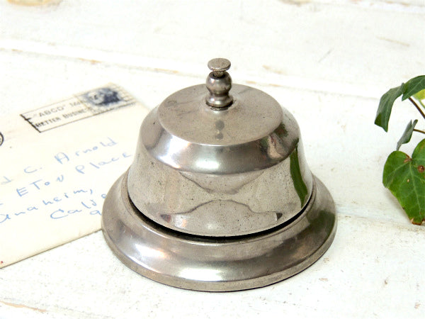 【シルバートーン】ヴィンテージ・呼び鈴・コールベル・卓上ベル・USA・メタル製・店舗レジ