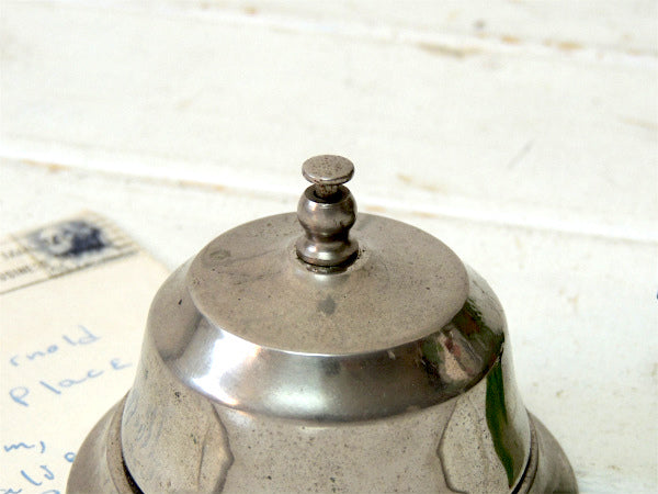 【シルバートーン】ヴィンテージ・呼び鈴・コールベル・卓上ベル・USA・メタル製・店舗レジ