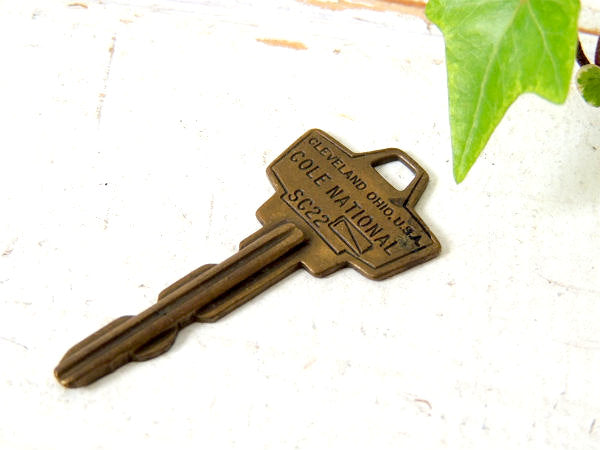 【COLE NATIONAL・真鍮製・Key】オハイオ州・古鍵・USA・アンティーク・キー・英数字