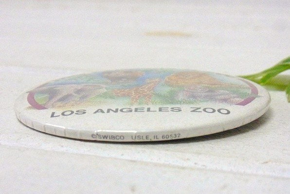 【LOS ANGELES ZOO/ロサンゼルス動物園 】LA・ヴィンテージ・缶バッジ・USA