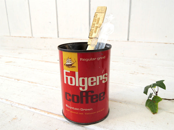 1963's・フォルジャーズ カンサス・ブリキ缶・ヴィンテージ・コーヒー缶・coffee USA