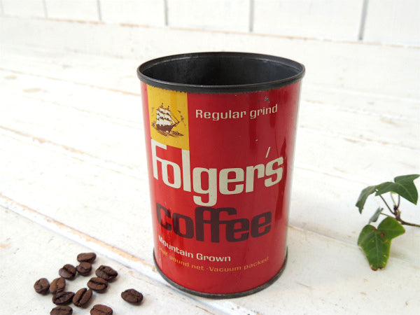 1963's・フォルジャーズ カンサス・ブリキ缶・ヴィンテージ・コーヒー缶・coffee USA
