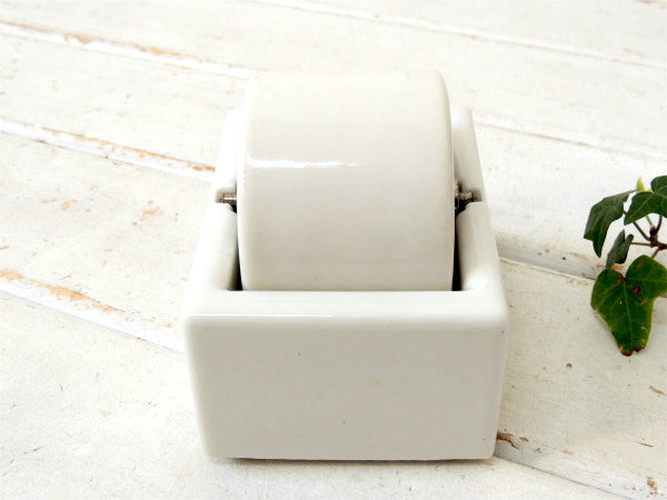 【SENGBUSCH・Lサイズ】ホワイト・陶器製・アンティーク・スタンプモイスチャー/切手ぬらし