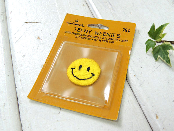 1970s・ホールマーク・スマイル・笑顔・デッドストック・ヴィンテージ・ワッペン・刺繍・USA