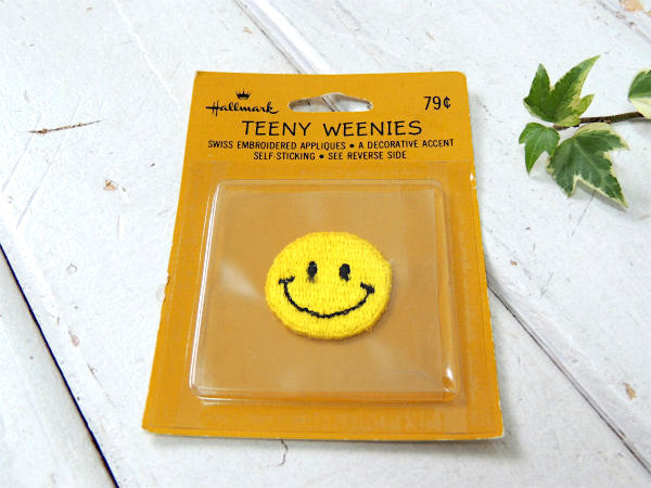 1970s・ホールマーク・スマイル・笑顔・デッドストック・ヴィンテージ・ワッペン・刺繍・USA
