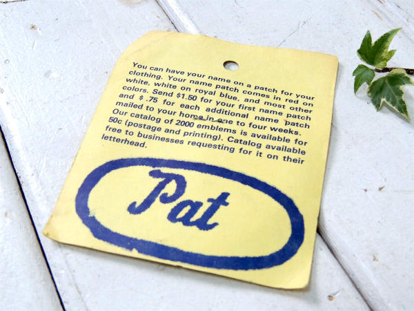 ミツバチ 蜜蜂　hi hONEY ハイ・ハニー メッセージ付き・ヴィンテージ・ワッペン 刺繍ワッペン