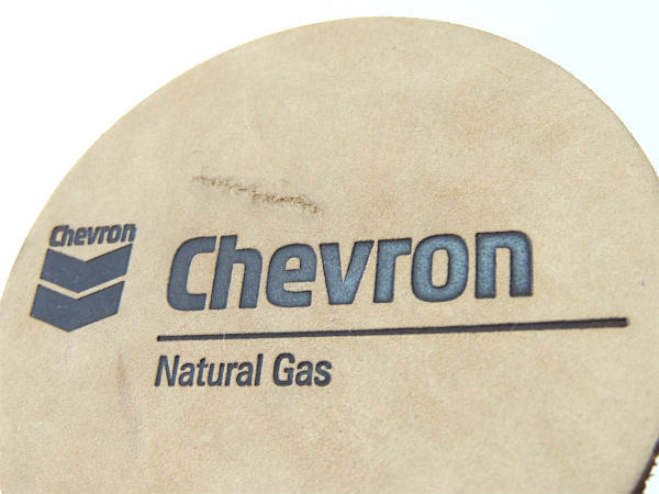 USA Chevron シェブロン・アドバタイジング・レザー・革製・ヴィンテージ・コースター