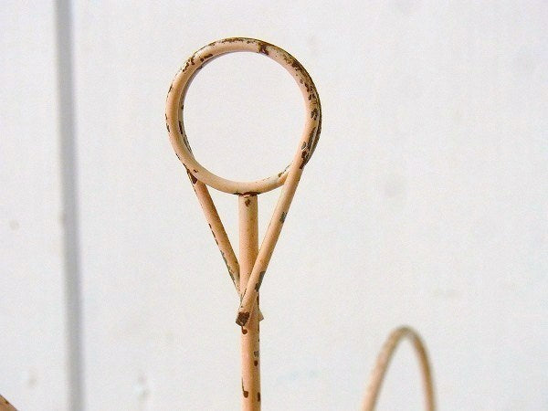 サーモンピンク　卓上　ヴィンテージ　アクセサリースタンド　ジュエリーホルダー　ジュエリースタンド　店舗什器