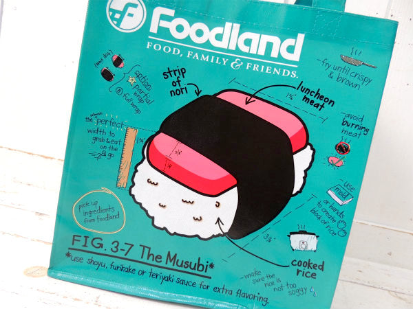 【FOODLAND】スパムむすび柄・ハワイ限定・フードランド・エコバッグ・ショッピングバッグ