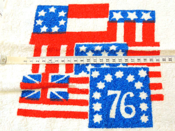 アメリカ&イギリス国旗柄・1976年・デッドストック・ヴィンテージ・ハンドタオル・タオル・コットン