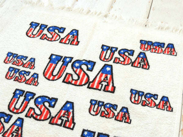 USA CANNON社 アメリカ国旗柄 デッドストック ヴィンテージ フェイスタオル コットン