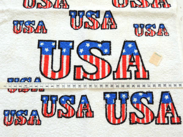 USA CANNON社 アメリカ国旗柄 デッドストック ヴィンテージ フェイスタオル コットン