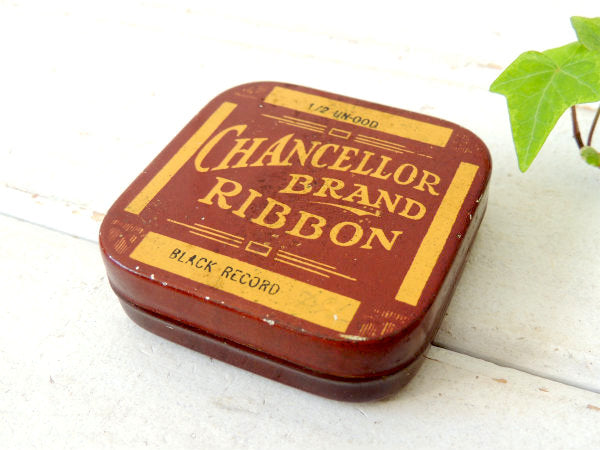 CHANCELLOR BRAND・RIBBON ティン製・アンティーク・タイプライター・リボン缶