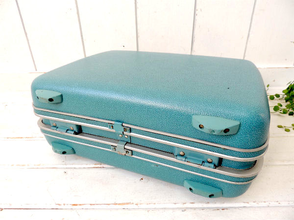 【Samsonite】サムソナイト・鍵付き・水色・小さなヴィンテージ・スーツケース/トランク USA