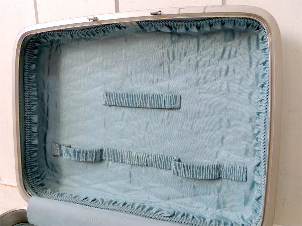 【Samsonite】サムソナイト・鍵付き・水色・小さなヴィンテージ・スーツケース/トランク USA
