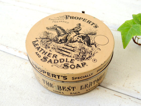 PROPERT'S イギリス製・プロパーツ・サドルソープ・ヴィンテージ・ティン缶・革靴