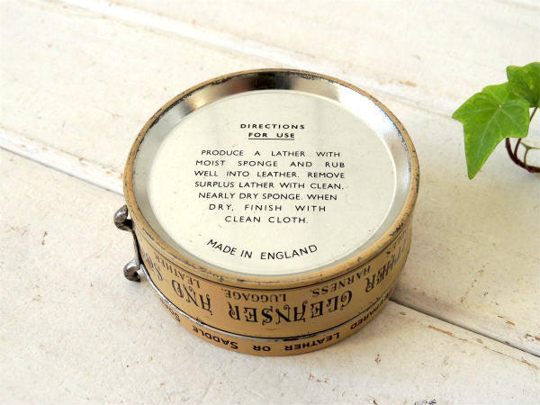 PROPERT'S イギリス製・プロパーツ・サドルソープ・ヴィンテージ・ティン缶・革靴
