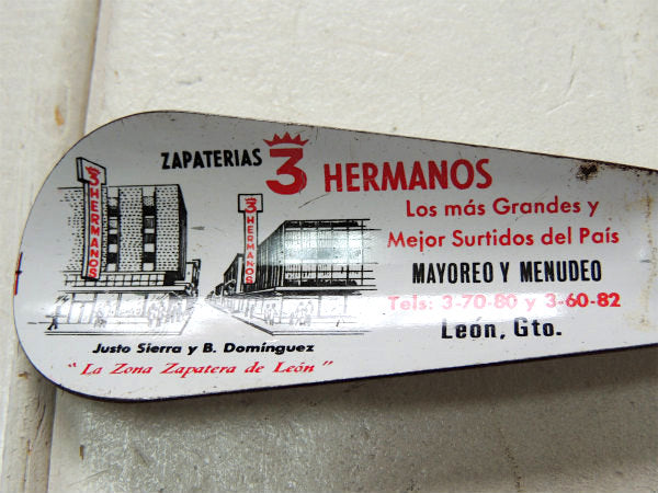 Zapaterias 3 Hermanos アドバタイジング ノベルティ ヴィンテージ シューホーン