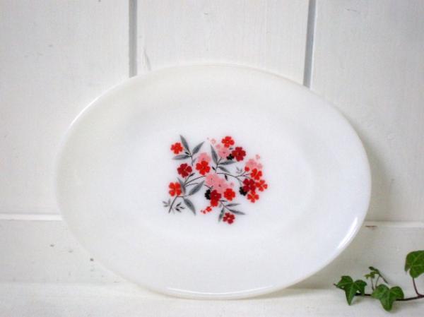 ファイヤーキング 花柄 プリムローズ ヴィンテージ オーバルプレート 食器 皿 USA