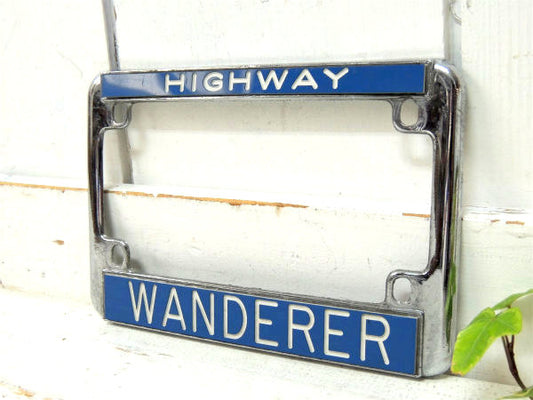 【バイク・HIGHWAY・WANDERER】USサイズ・ヴィンテージ・ライセンスフレーム