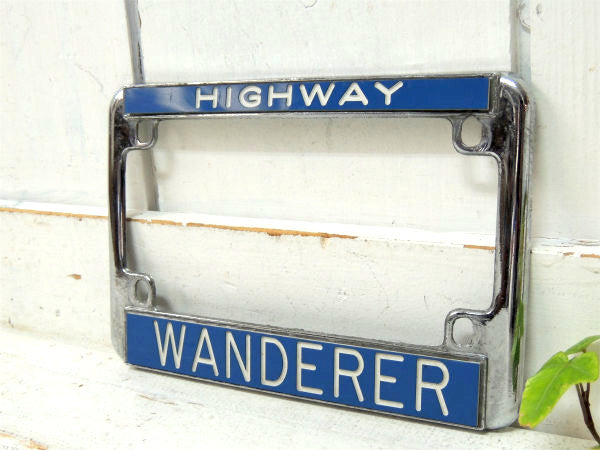 【バイク・HIGHWAY・WANDERER】USサイズ・ヴィンテージ・ライセンスフレーム