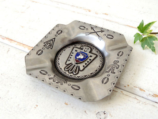 ネイティブアメリカン サンダーバード ネバダ州スーベニア メタル製 ヴィンテージ 灰皿 アシュトレイ