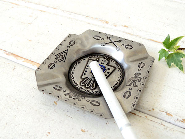 ネイティブアメリカン サンダーバード ネバダ州スーベニア メタル製 ヴィンテージ 灰皿 アシュトレイ