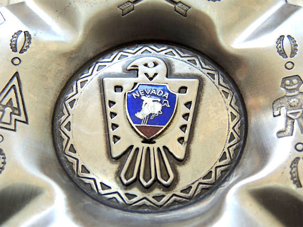 ネイティブアメリカン サンダーバード ネバダ州スーベニア メタル製 ヴィンテージ 灰皿 アシュトレイ