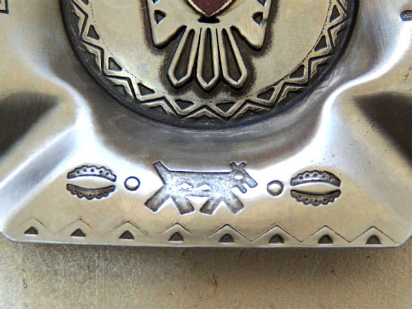 ネイティブアメリカン サンダーバード ネバダ州スーベニア メタル製 ヴィンテージ 灰皿 アシュトレイ