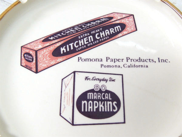 ワックスペーパー&ペーパーナプキン柄・アドバタイジング・ビンテージ・灰皿/アシュトレイ USA