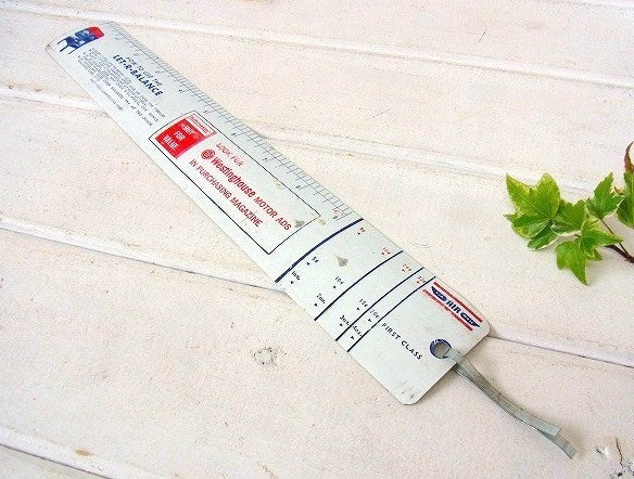 【LET-R-BALANCE】クリップ付き・ヴィンテージ・レタースケール・ルーラー/定規/ものさし