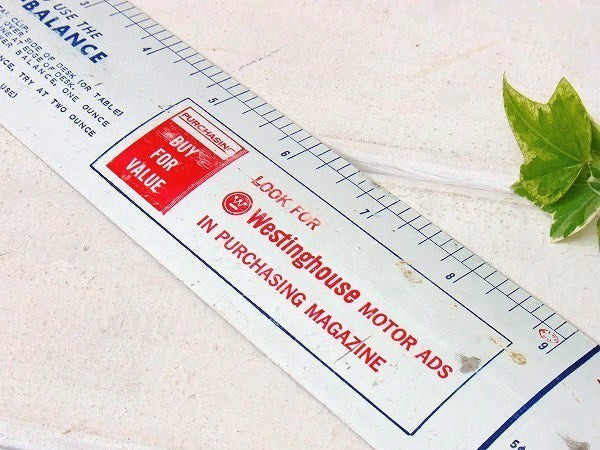 【LET-R-BALANCE】クリップ付き・ヴィンテージ・レタースケール・ルーラー/定規/ものさし