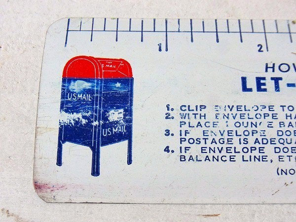 【LET-R-BALANCE】クリップ付き・ヴィンテージ・レタースケール・ルーラー/定規/ものさし