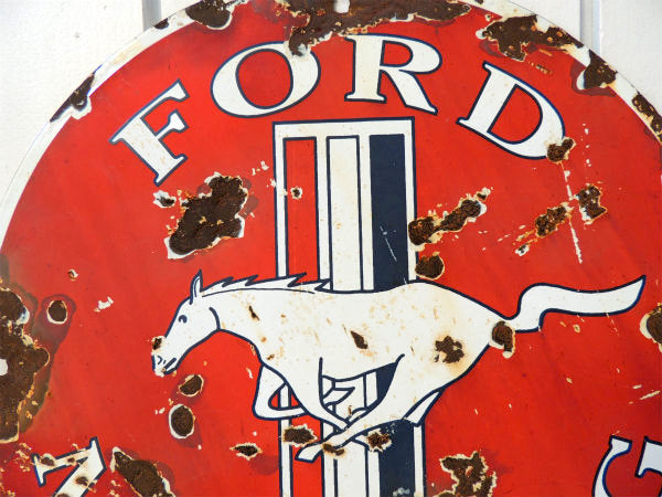 【1960y・フォード・MUSTANG・マスタング】OLD・ヴィンテージ・ホーローサイン