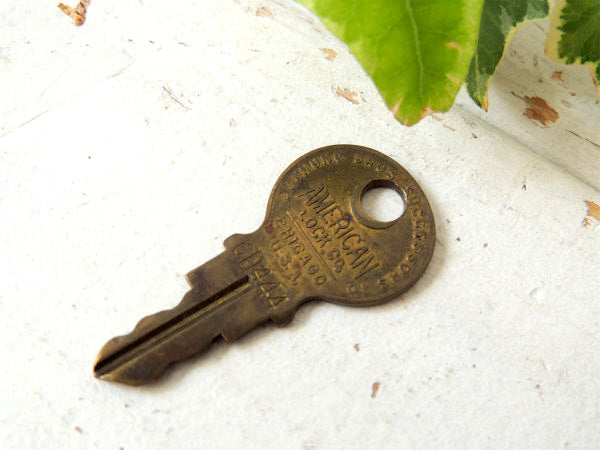 【アメリカンロック・CHICAGO・Key】古鍵・USA・アンティーク・キー・真鍮製・USA
