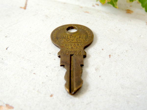 【アメリカンロック・CHICAGO・Key】古鍵・USA・アンティーク・キー・真鍮製・USA
