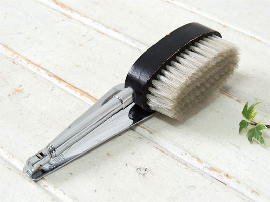 SWANK スワンク社・伸縮&折りたたみ式・ヴィンテージ・シューホーン&ブラシ・靴べら・メンズ