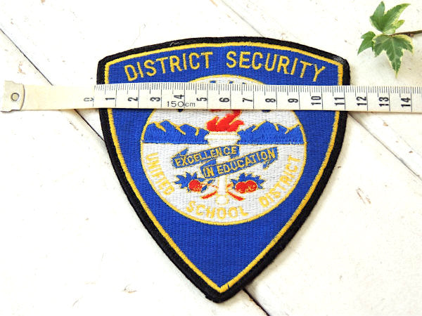 カリフォルニア レッドランズ UNIFIED SCHOOL 警備員 ヴィンテージ・刺繍 ワッペン